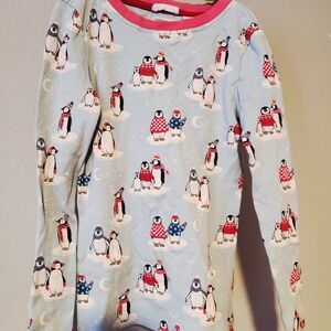 Fat Face 10y Blue Penguin Pajama Set